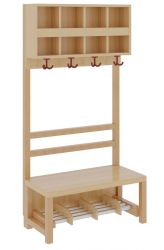Komplettgarderobe 4 Plätze doppelte Ablage, versandkostenfrei